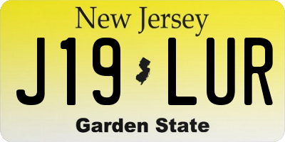NJ license plate J19LUR
