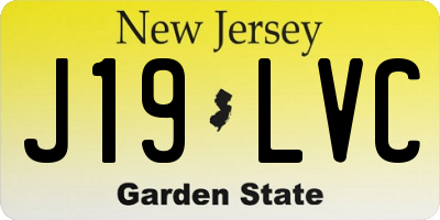 NJ license plate J19LVC