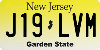 NJ license plate J19LVM