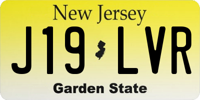 NJ license plate J19LVR