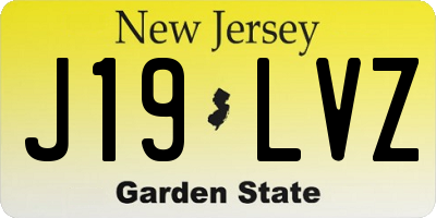 NJ license plate J19LVZ