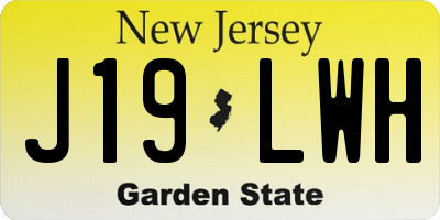 NJ license plate J19LWH