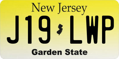 NJ license plate J19LWP