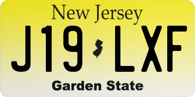 NJ license plate J19LXF