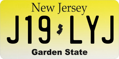 NJ license plate J19LYJ