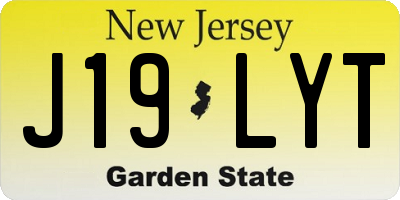 NJ license plate J19LYT