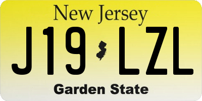 NJ license plate J19LZL