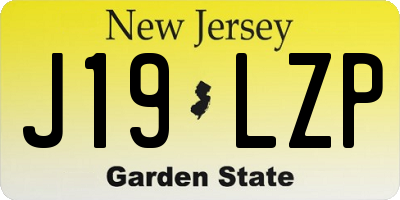 NJ license plate J19LZP