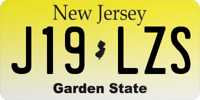 NJ license plate J19LZS