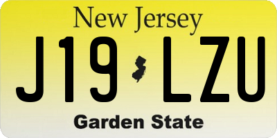 NJ license plate J19LZU