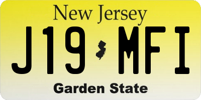 NJ license plate J19MFI