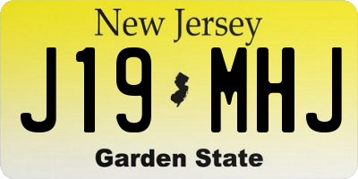 NJ license plate J19MHJ