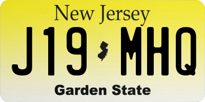NJ license plate J19MHQ