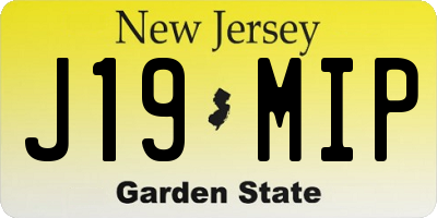 NJ license plate J19MIP