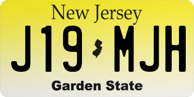 NJ license plate J19MJH