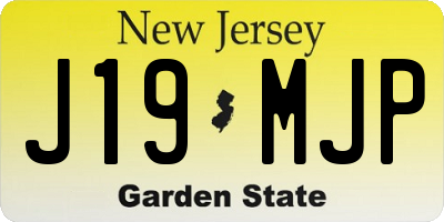 NJ license plate J19MJP
