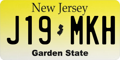 NJ license plate J19MKH