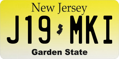 NJ license plate J19MKI