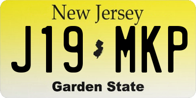 NJ license plate J19MKP