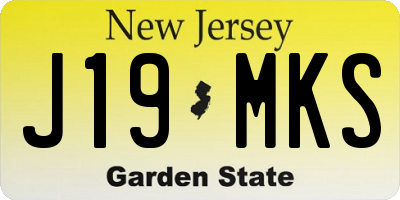 NJ license plate J19MKS
