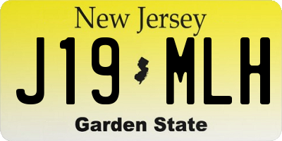 NJ license plate J19MLH
