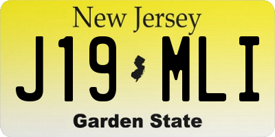 NJ license plate J19MLI