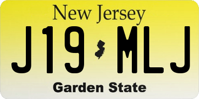 NJ license plate J19MLJ