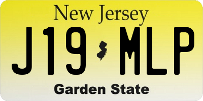 NJ license plate J19MLP