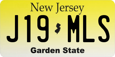 NJ license plate J19MLS