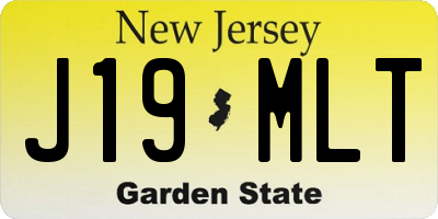 NJ license plate J19MLT