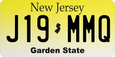 NJ license plate J19MMQ