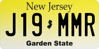 NJ license plate J19MMR