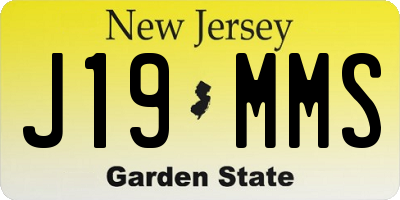 NJ license plate J19MMS