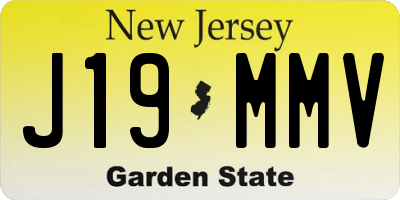 NJ license plate J19MMV