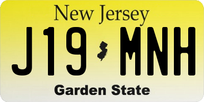 NJ license plate J19MNH