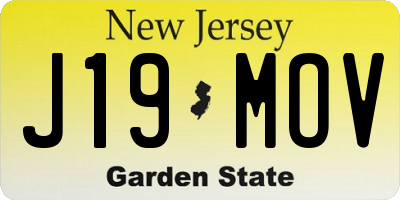 NJ license plate J19MOV