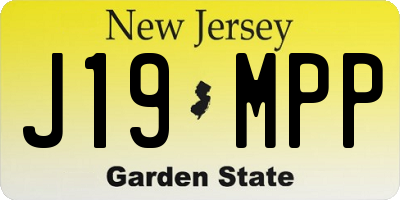 NJ license plate J19MPP