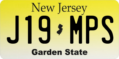 NJ license plate J19MPS
