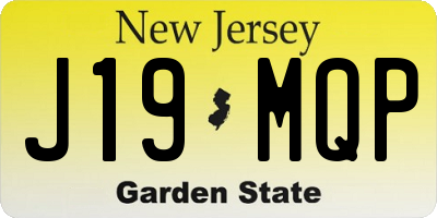 NJ license plate J19MQP