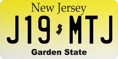 NJ license plate J19MTJ