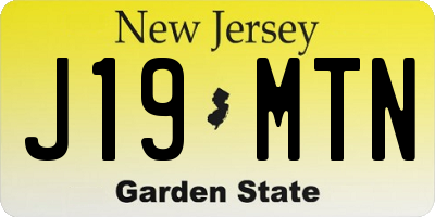 NJ license plate J19MTN