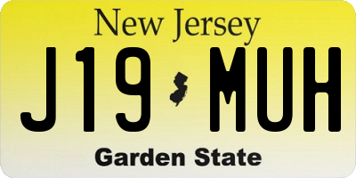 NJ license plate J19MUH