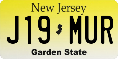 NJ license plate J19MUR