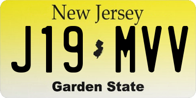 NJ license plate J19MVV