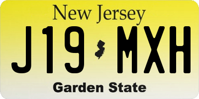 NJ license plate J19MXH