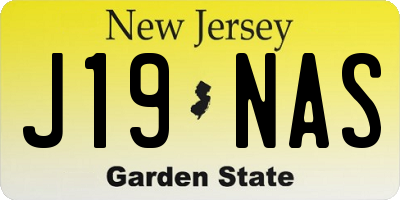 NJ license plate J19NAS