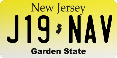 NJ license plate J19NAV