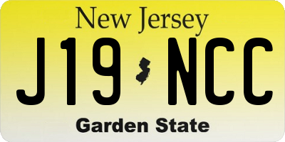 NJ license plate J19NCC