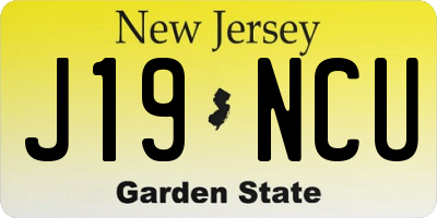 NJ license plate J19NCU