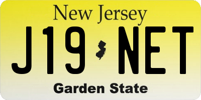 NJ license plate J19NET